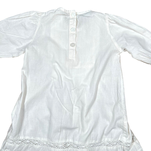 Mini Lunn Girls Butterfly Pintuck White Cotton Dress Embroidered 2 to 3 Years - Picture 8 of 10